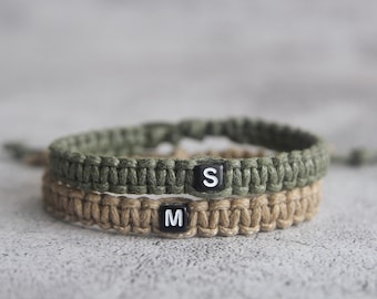Gepersonaliseerde geweven armbandenset: gevlochten vriendschapsarmbanden