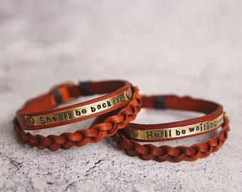 Personalized Bracelet Inspirational Bracelet, Bracelet for Women, Couples Bracelet, Leather Bracelet