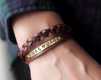 Customized Bracelet ,Personalized Bracelet Leather Bracelet,Custom CUff Bracelet engraved,Gift for him ,Gift Women