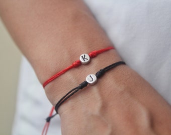 Gepersonaliseerde armband met initiaal: bedel 925 sterlingzilver, armband voor stellen