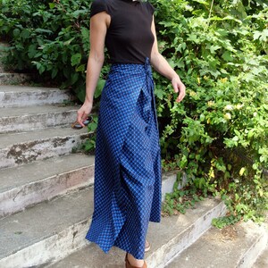 Omlottbyxor i senegalesisk vaxad bomull - Thaibyxor, slitsbyxor, unisex yogabyxor - Handgjorda etiska afro boho mode