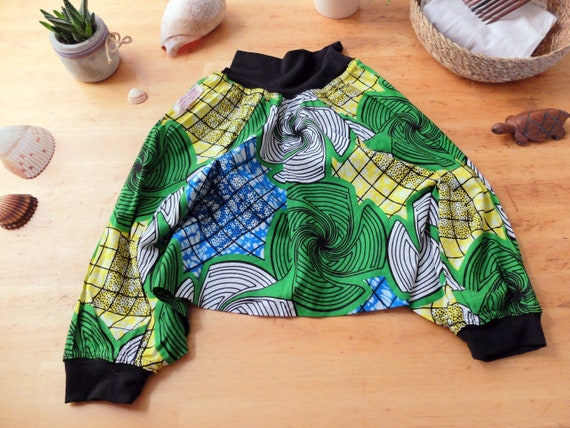 Sarouel pour enfant 2 4 ans en coton wax pantalon ajustable avec taille extensible en tissu africain colore confection artisanale unique Etsy France