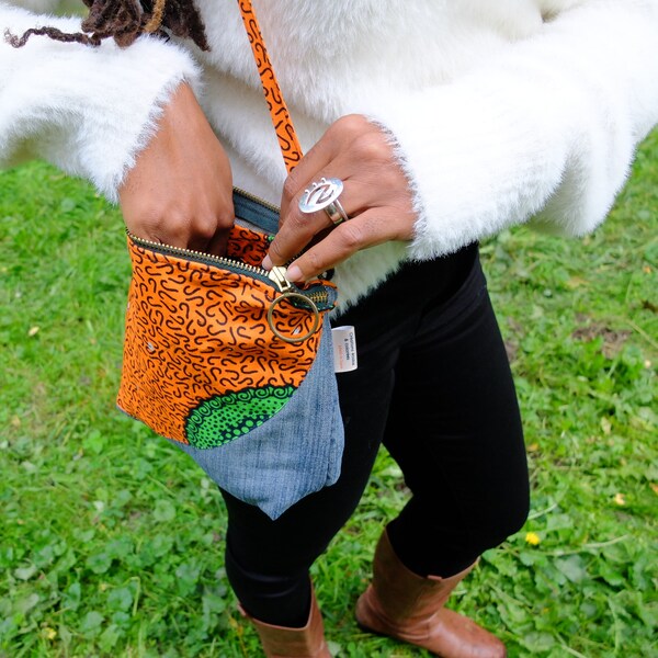 Sac Pochette Africain Tissu Importé – Fait Main – Modèle Unique