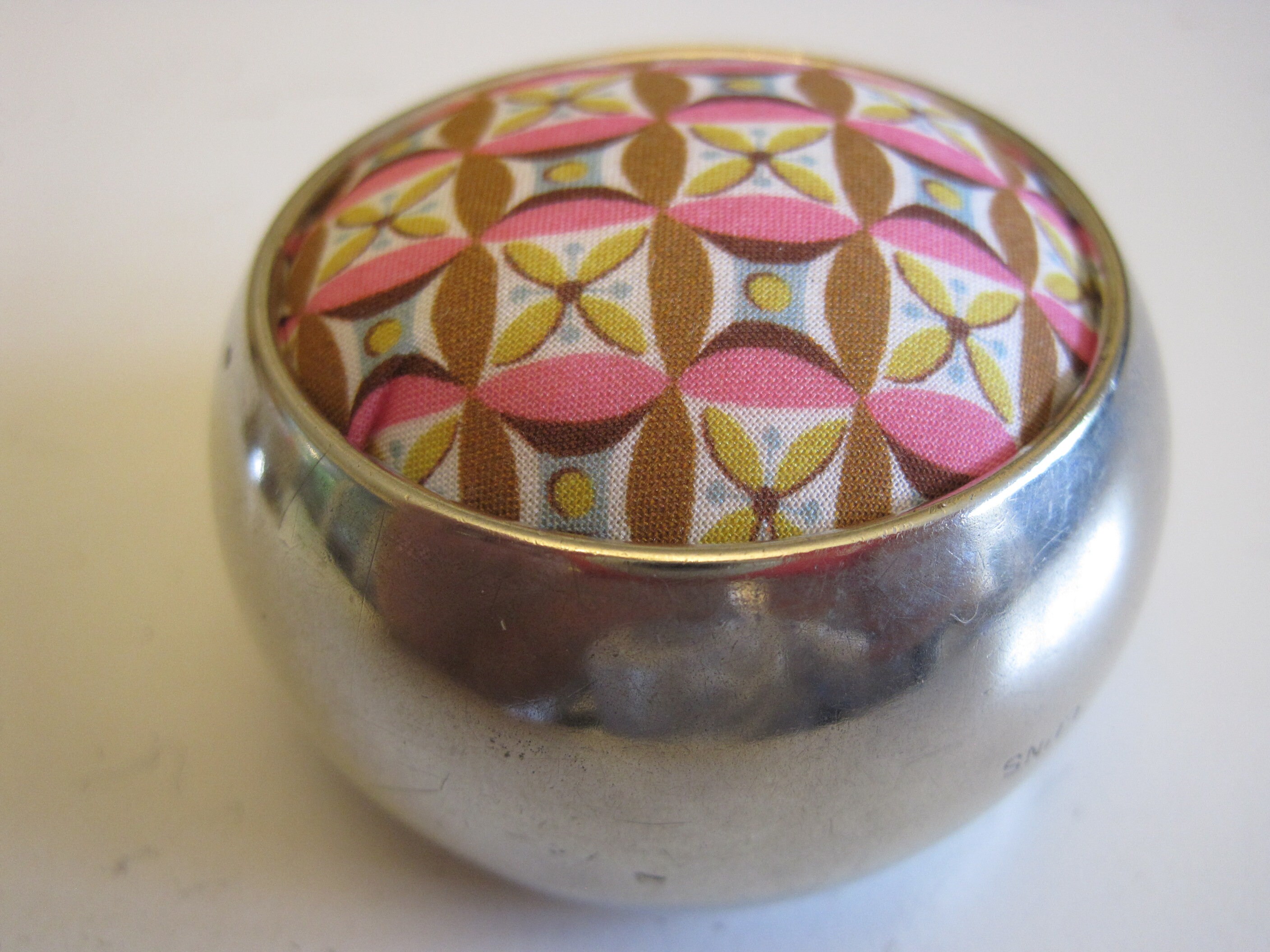 Liberty Print Pin Cushion on Silver Plated Napkin Ring Etsy UK