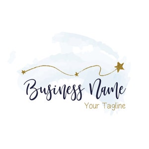 Shooting star logo, boutique logo, fashion logo, sky stars glitter logo gold, stars Business Logo, shooting stars design, branding identity