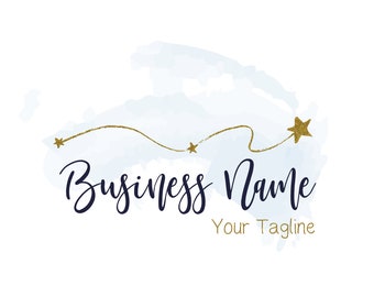 Shooting star logo, boutique logo, fashion logo, sky stars glitter logo gold, stars Business Logo, shooting stars design, branding identity