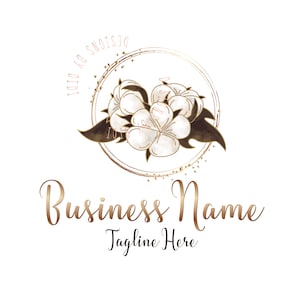 Cotton Flower Logo Design: Boutique Business Branding (Digital Files)