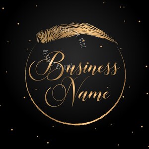Brow custom logo design ,brow logo, microblading logo, gold black brow logo, eyebrow logo, graphic design, branding package, vector logo
