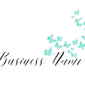 Butterflies girlish logo design, boutique logo, fashion logo, beauty logo, butterfly business Logo, feminine logo, vector branding package