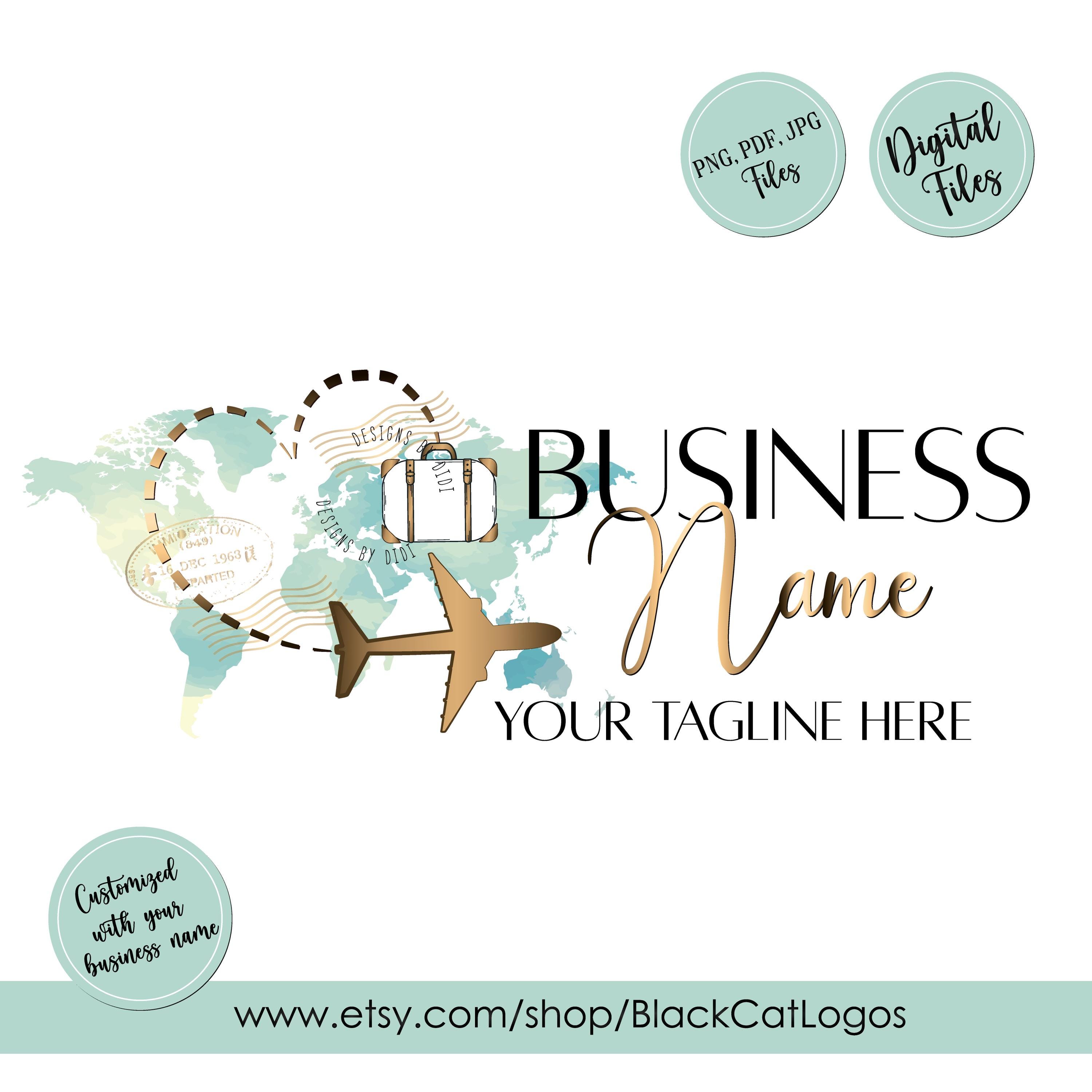 Travel agent logo, travel Logo, travel agency logo, airplane heart suitcase travel design, tourism logo, vacay graphic design, vector logo