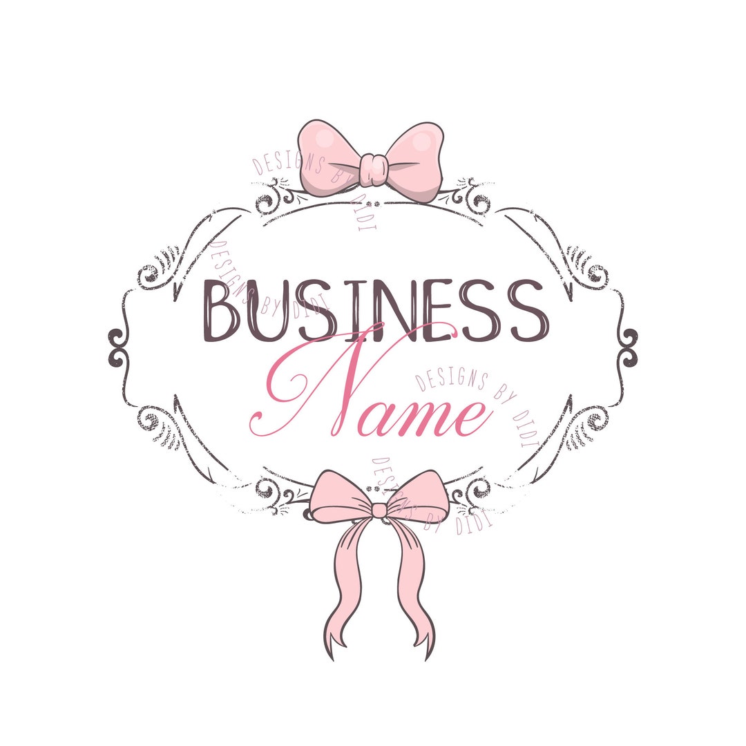 Custom Logo Design Girlish Gold Pink Logo Design Boutique - Etsy