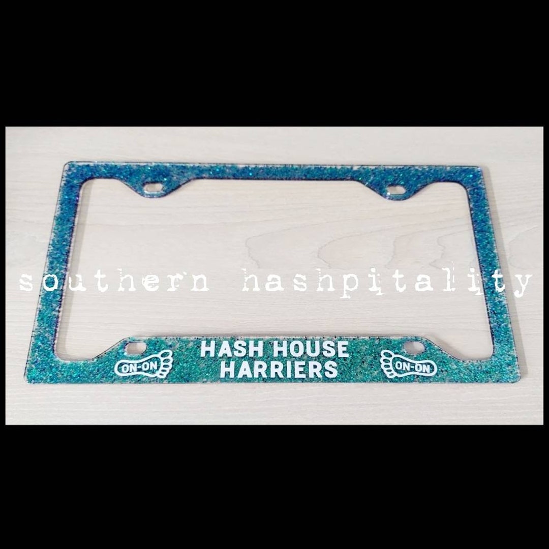 Hash House Harriers CAST CLEAR ACRYLIC License Plate Frame