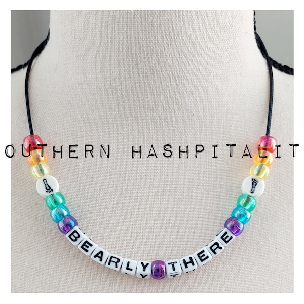 20 INCH RESIN Simple Beaded Hash Name Necklace