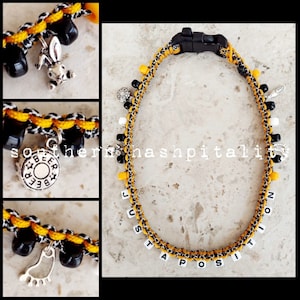Option3 - Custom Made Paracord Hash House Harriers Necklaces (Glass Beads with Charms)