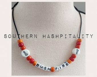 20 INCH GLASS Simple Beaded Hash Name Necklace