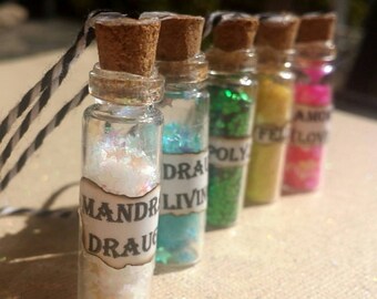 Harry Potter Inspired: Potions Christmas Ornaments Set of 5 Count (Round)