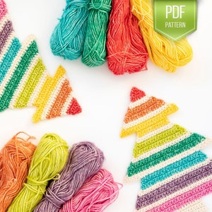 CROCHET PATTERN - Rainbow Christmas tree - Christmas Crochet - Christmas decorations