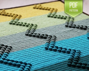 CROCHET PATTERN - Charlie ripple crochet newborn baby blanket - instant download - modern baby blanket - wave