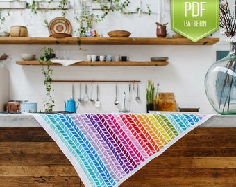 Chevron Rainbow Crochet Baby Blanket Pattern (PDF Pattern)