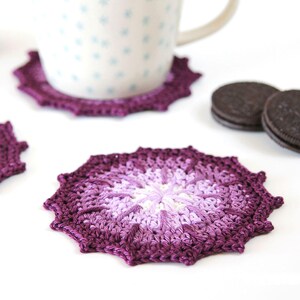 CROCHET PATTERN coaster pattern crochet coasters ombre coasters DIY coasters set of coasters housewarming gift coasters image 3