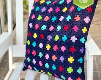 Wzór na szydełkową poduszkę Grandma Square – Modern Pillow (wzór PDF)