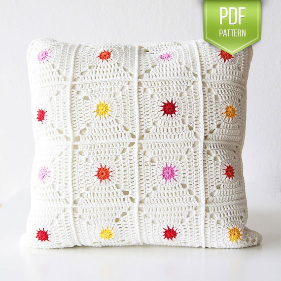 Crochet Hot Spot Pillow Pattern – Polka Dot Cushion (PDF Pattern)