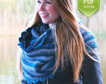 CROCHET PATTERN - Frostbite cowl - Instant download - Shawl, Scarf or shoulder wrap