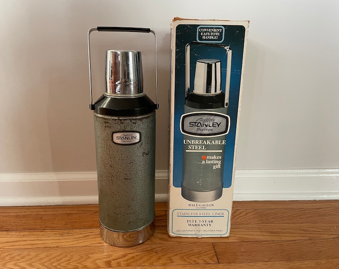 Stanley Steel Thermos 1986 Aladdin Industries Half Gallon 1.9 Liters Etsy