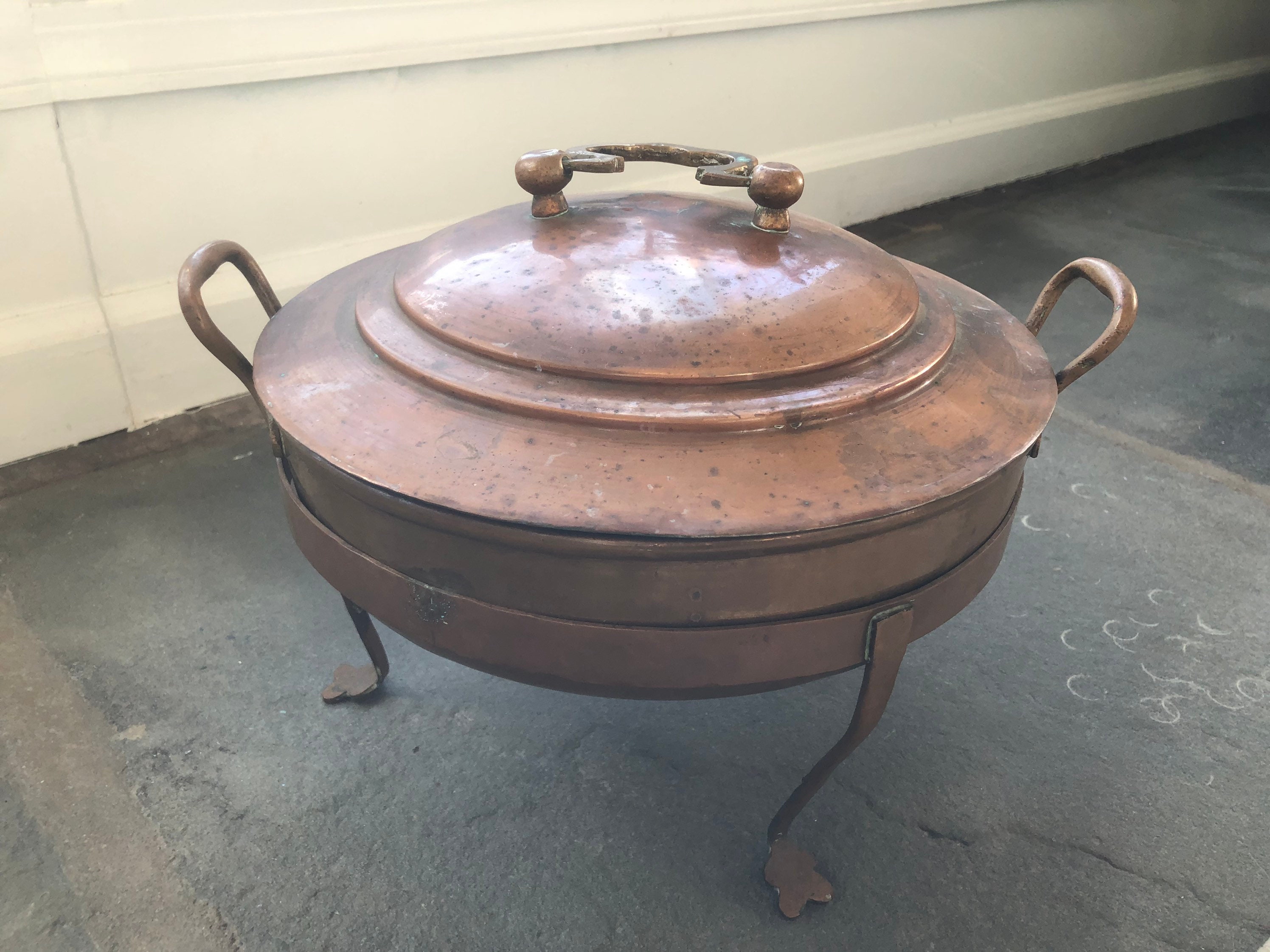 Vintage Copper Chafing Dish Etsy