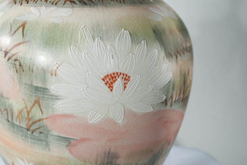 Wildwood Hand Painted Ginger Jar Lamp Flawless Condition