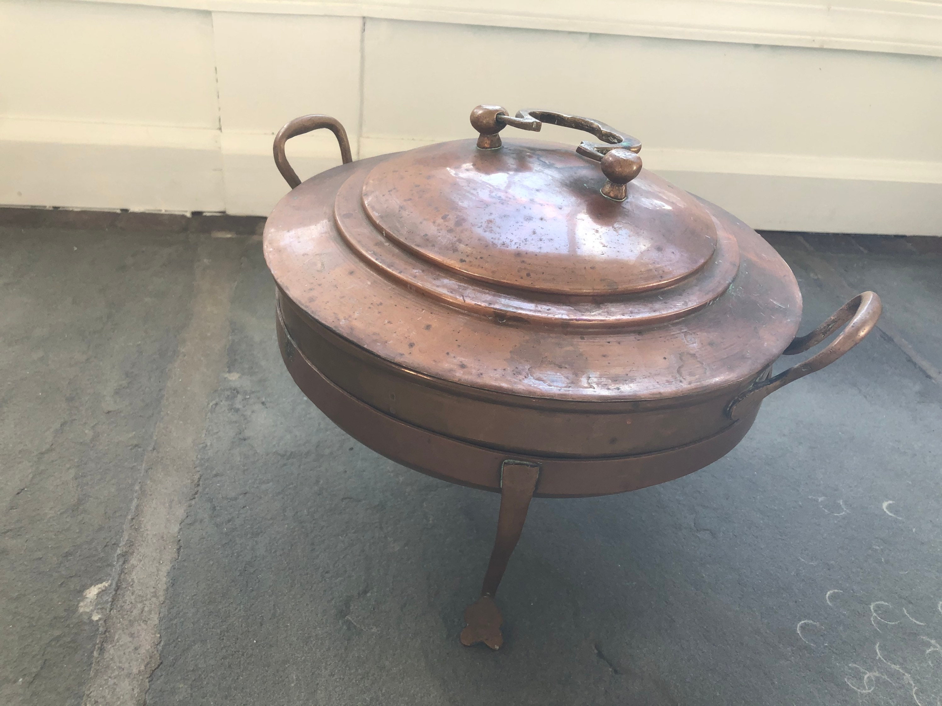 Vintage Copper Chafing Dish Etsy