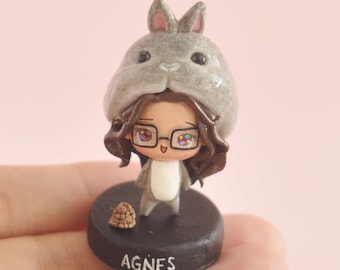 Custom Chibi in Onesies | Handmade Clay Charms, Pendants