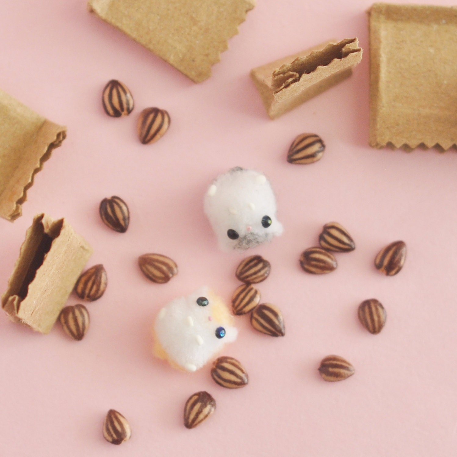 Hammie Puff Charm Felted Hamster Custom Made Handmade Pet Gift ...