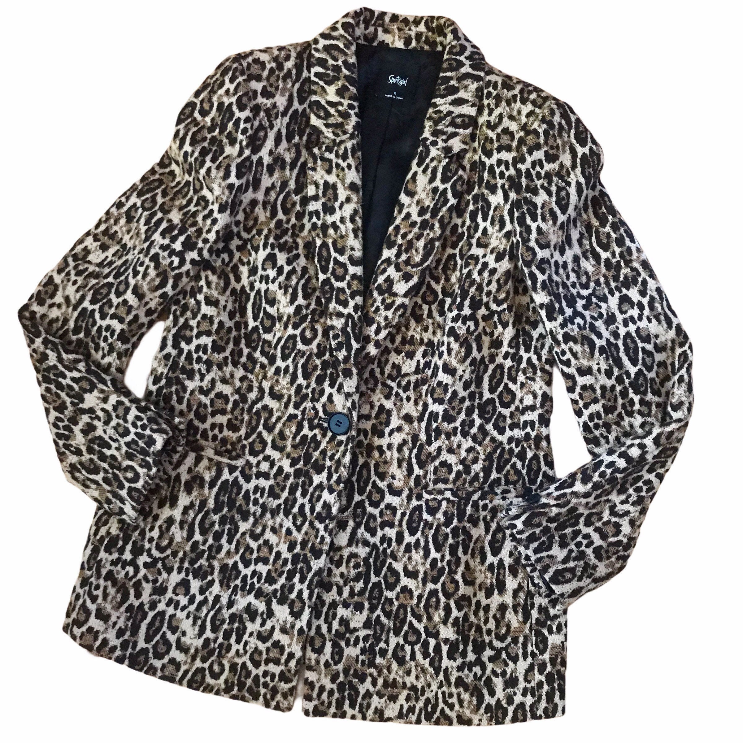 ladies animal print blazer