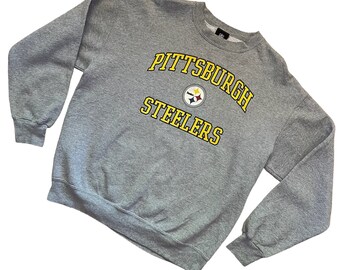 vintage Pittsburgh Steelers Crew Neck Sweatshirt / 1990s Pullover Crop Jumper / USA NFL Football Jersey / Taille M-L