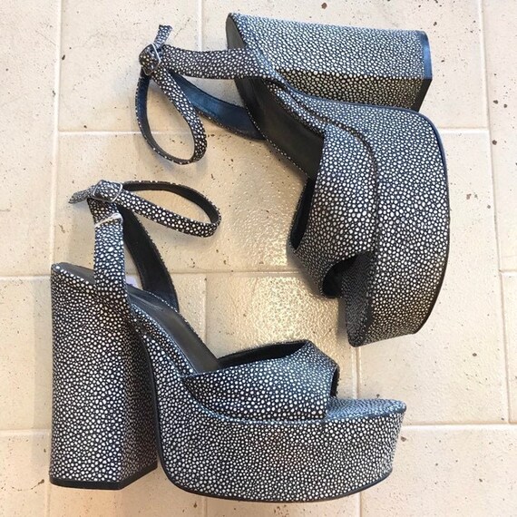 Dotty Platforms / 70s does 90s / Disco Heels / Siz