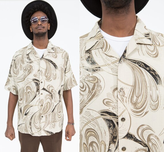 Psyche Out / SILK 90s does 70s Retro Style Shirt /