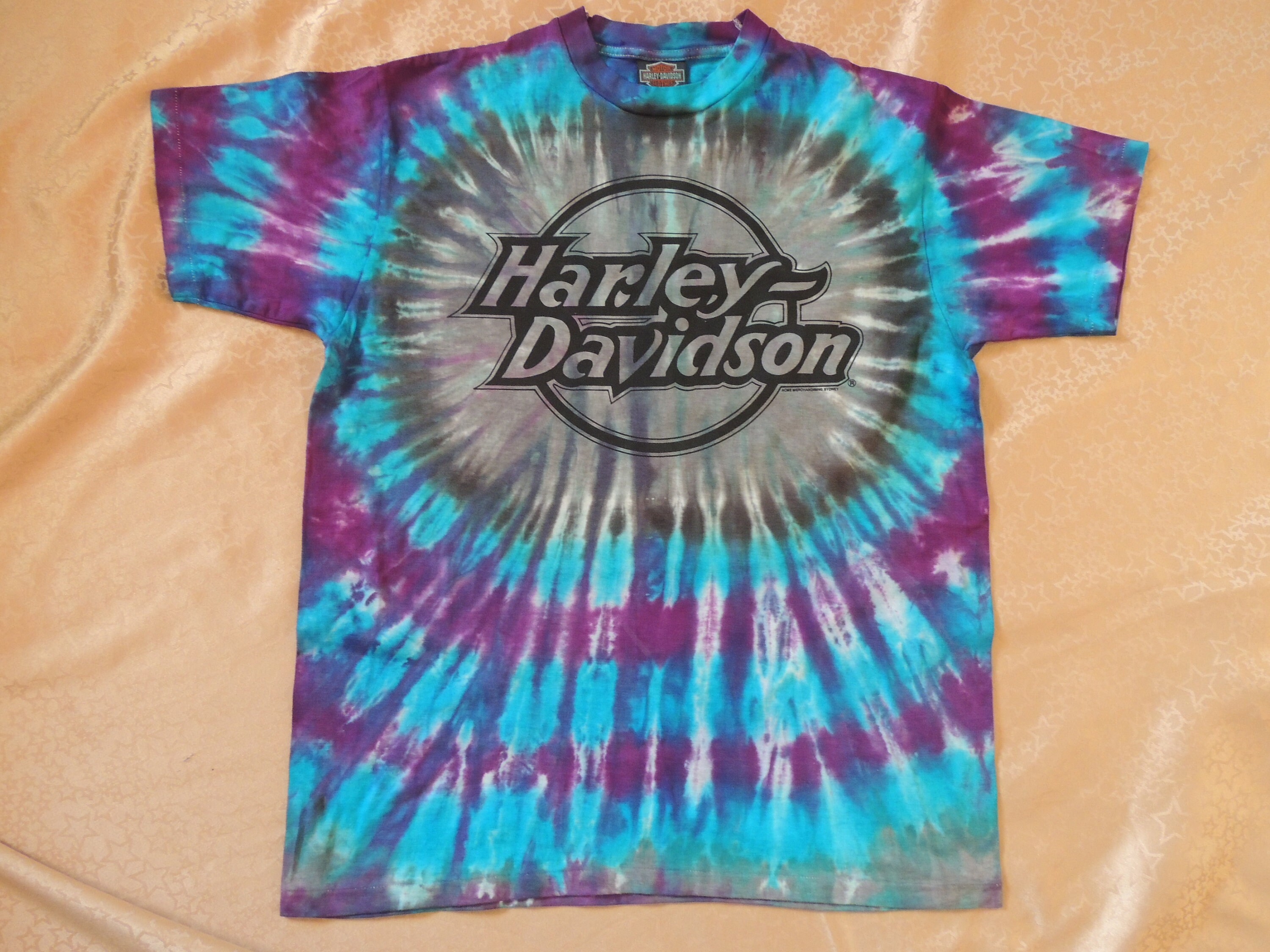 tie dye harley davidson t shirt