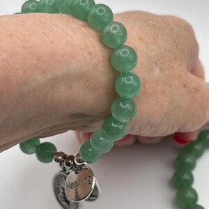 St Raphael Green Aventurine Healing Bracelet, St Michael Guardian Angel Medal image 16