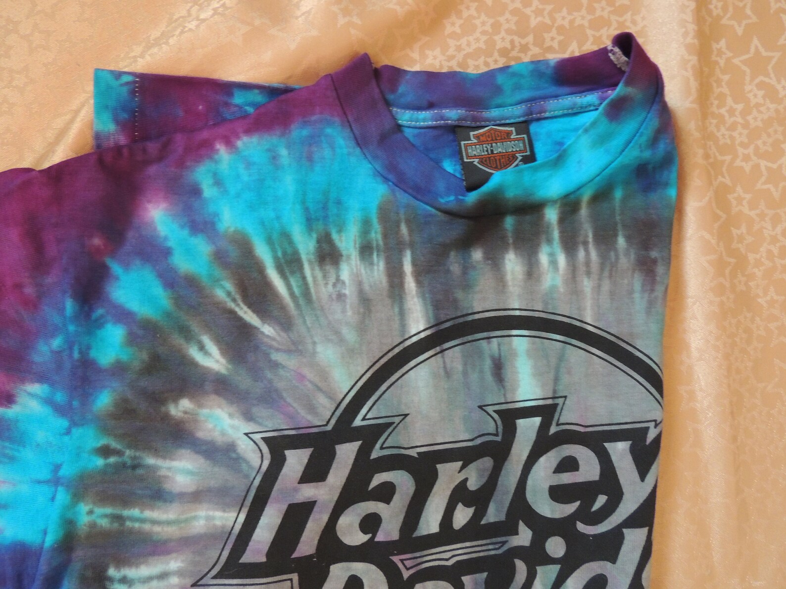 tie dye harley davidson t shirt
