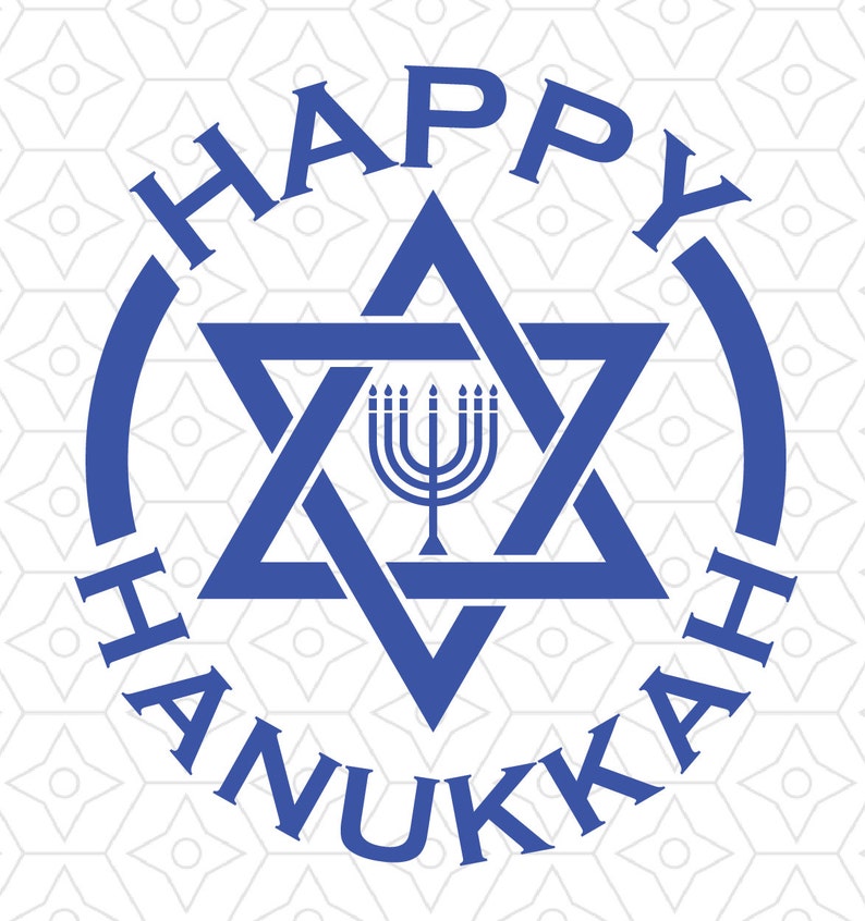 Happy Hanukkah Decal SVG DXF and AI Vector Files for Use - Etsy