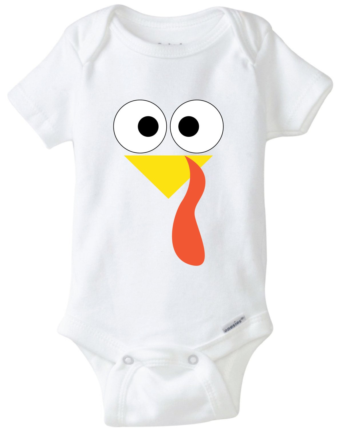 Thanksgiving Turkey Baby Onesie Design SVG DXF EPS Vector | Etsy