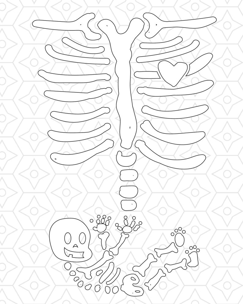 Download Halloween Pregnancy Skeleton Tee Shirt Design SVG DXF EPS ...