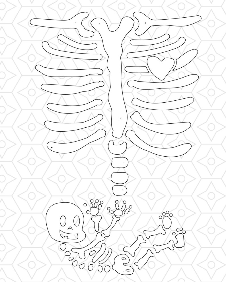 Download Halloween Pregnancy Skeleton Tee Shirt Design SVG DXF EPS ...