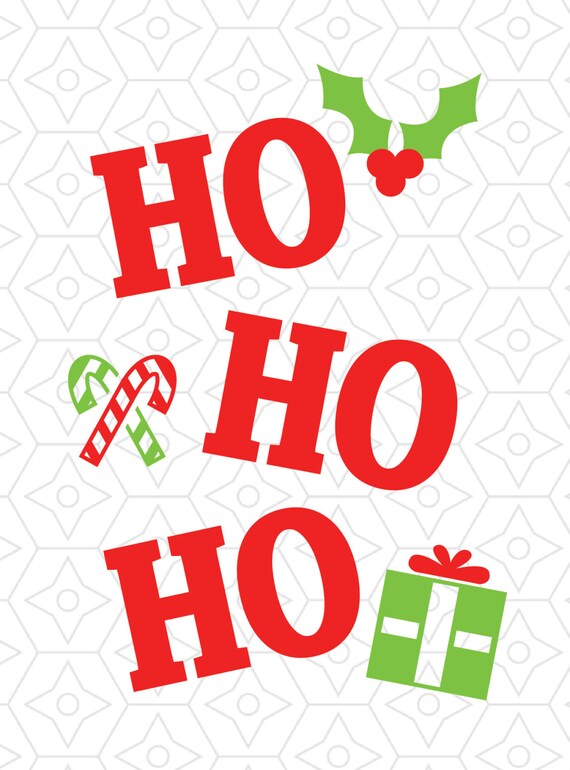 Christmas ho Ho Ho Decorative Decal SVG DXF and - Etsy