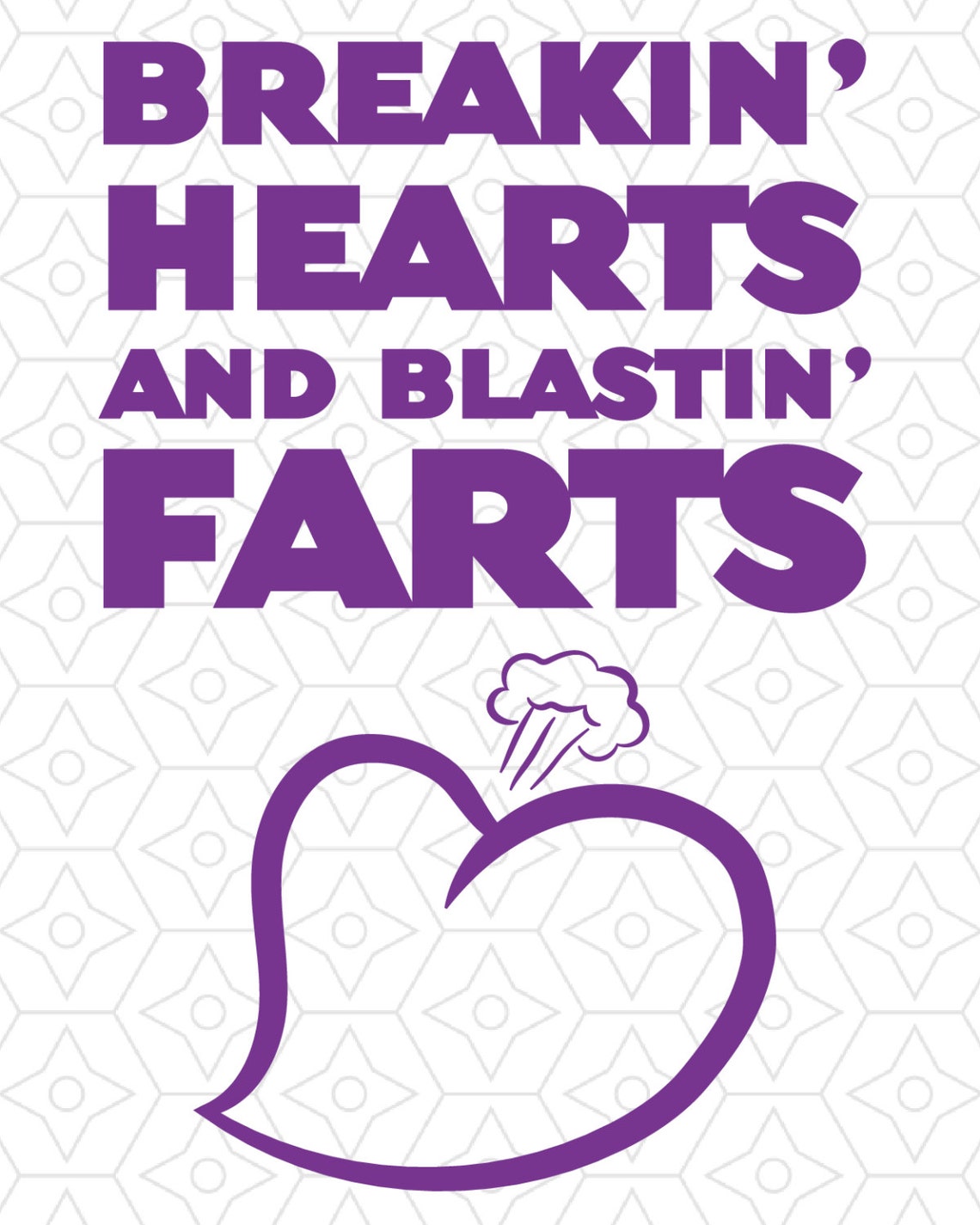 Breakin Hearts and Blastin Farts Onesie Design SVG EPS - Etsy