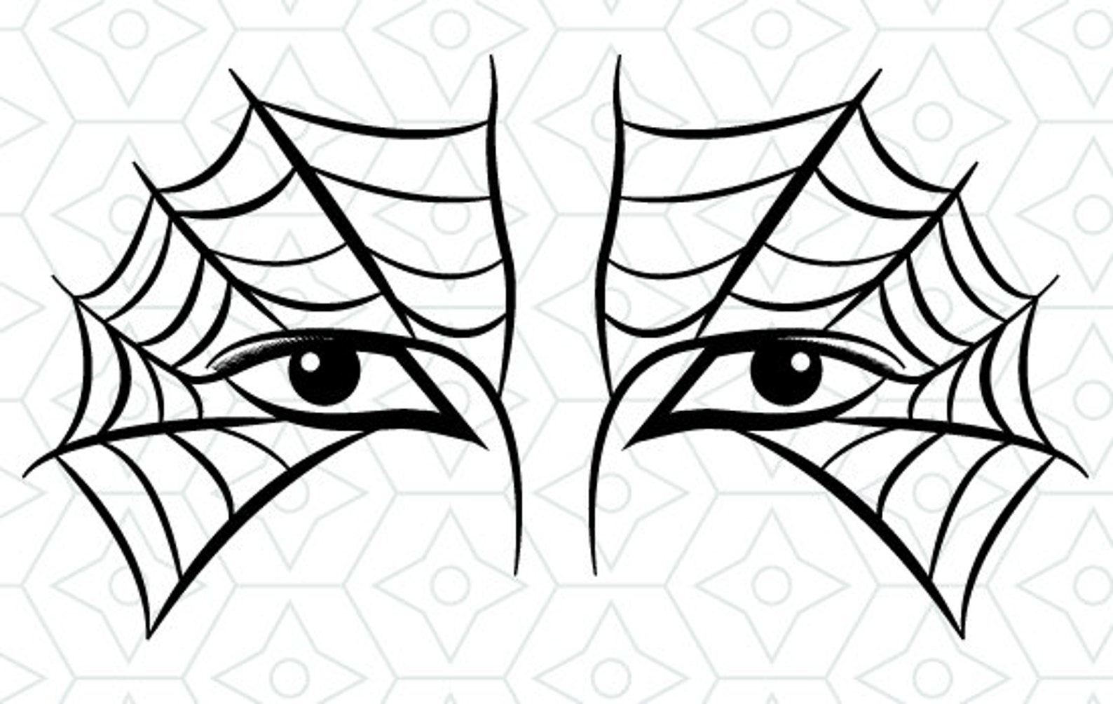 Spider Eyes Decal Design SVG DXF EPS Vector Files for Use Etsy Singapore