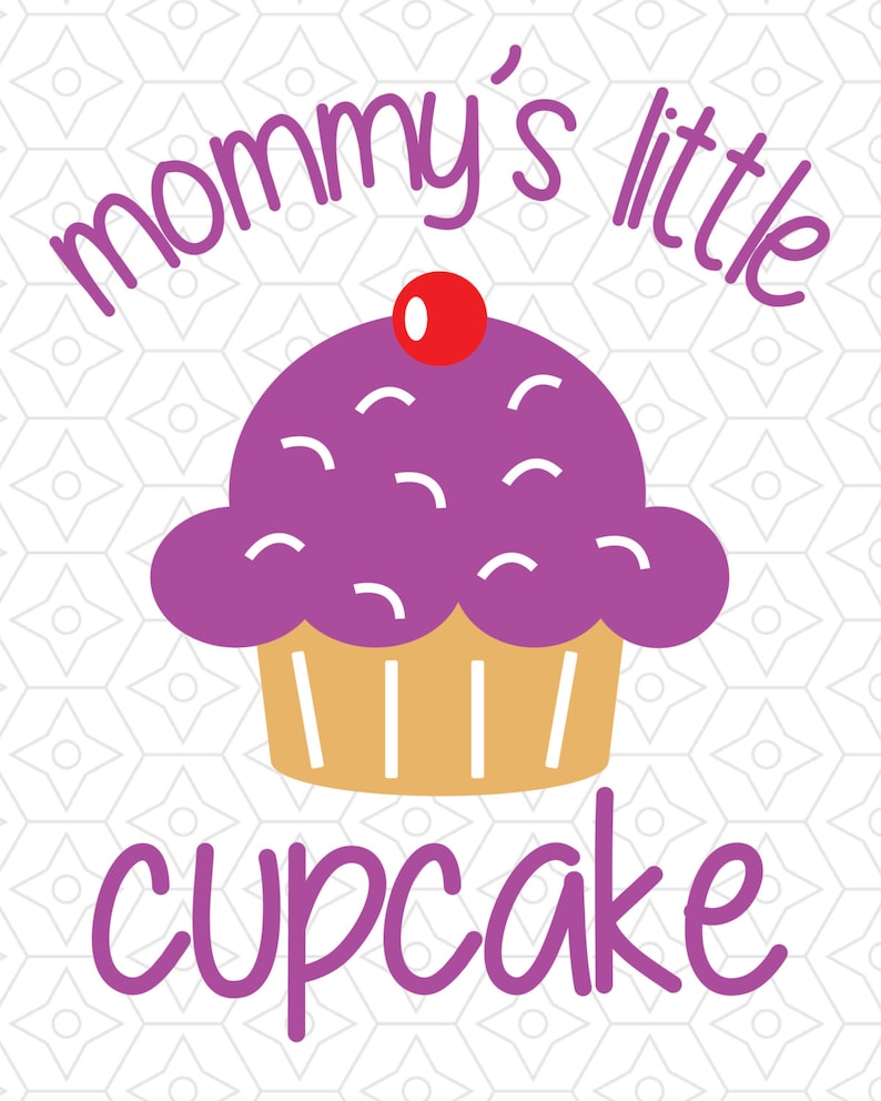 Download Mommys Little Cupcake Baby Onesie Design SVG DXF EPS ...