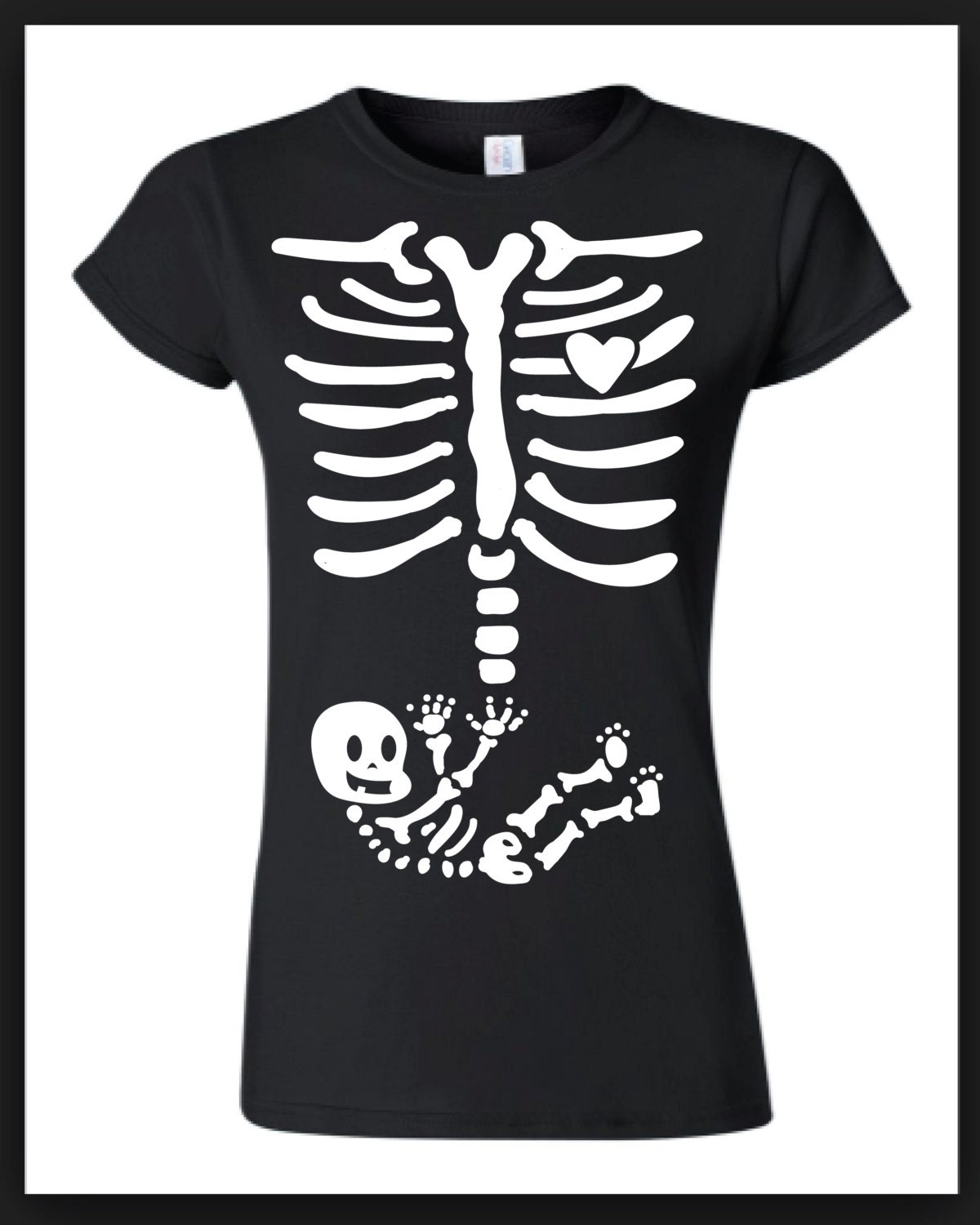 Digital Drawing & Illustration Pregnant Skeleton with Baby Skeleton ...