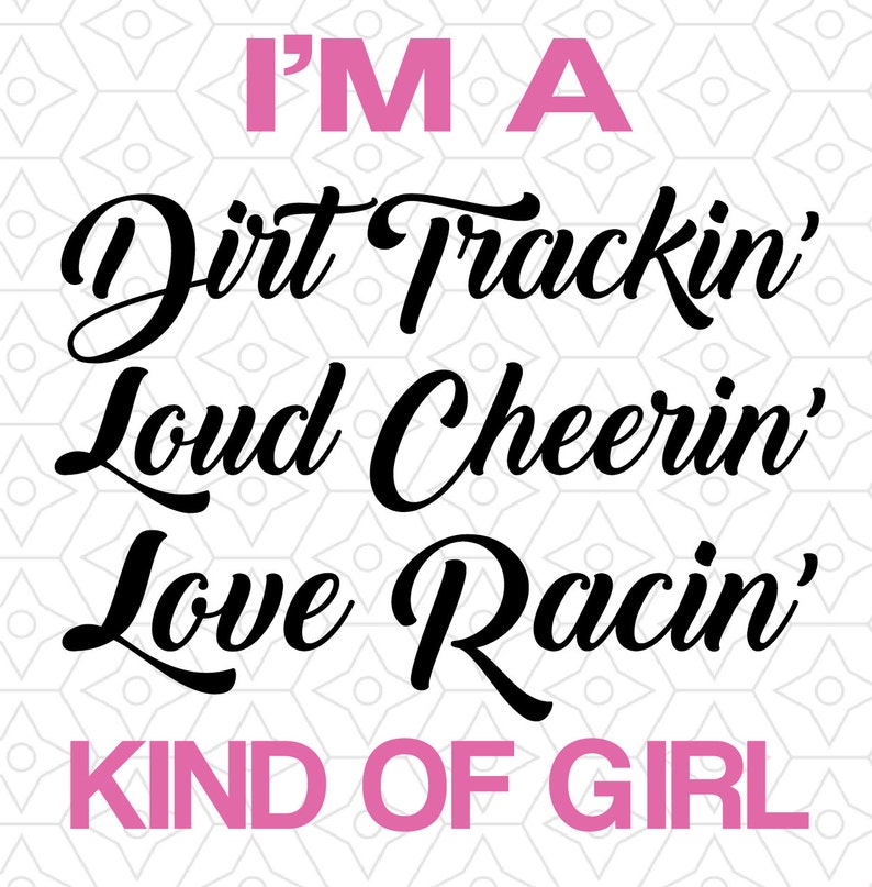 Download Love Racing Kind of Girl T Shirt Design SVG DXF EPS Vector | Etsy